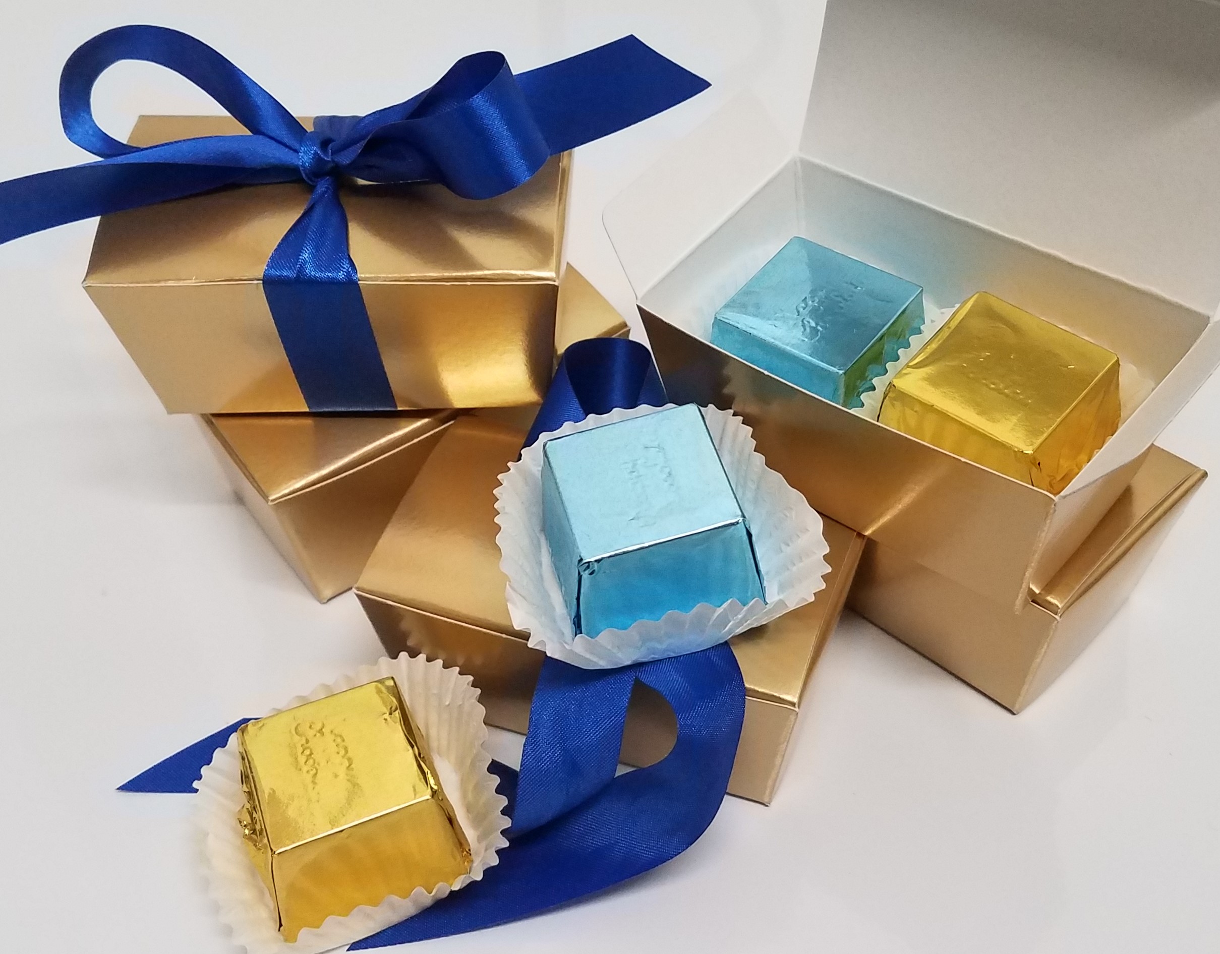 100Pcs Gold Ribbons For And Cookie Gift Boxes 2 Sizes Gold And